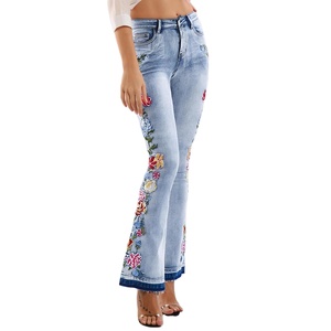 Meilleur prix de gros été femmes pantalons évasés vente à chaud taille haute pantalon évasé décontracté couleur unie respirant toile plat - Product Image 3