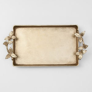 Table basse rectangulaire moderne de luxe, plateau en métal léger, poignées latérales créatives, décorative pour le salon, rangement - Product Image 3