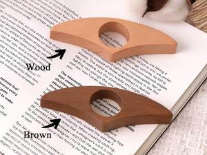 Ouvre-livre en bois massif poli naturel, outil de maintien des pages durable et confortable pour les lecteurs et les étudiants - Product Image 6