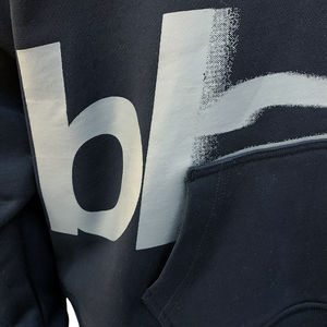 เสื้อฮู้ดลำลองสำหรับผู้ชายเสื้อฮู้ดแบบสวมหัวเสื้อฮู้ดกีฬาทรงหลวมปักโลโก้งานตามสั่ง - Product Image 4