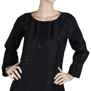 Kurti Bordado Elegante para Mujer - Negro - Product Image 2