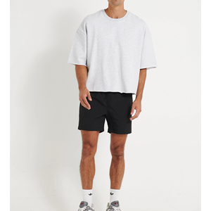 Camisetas recortadas de caja de felpa para hombre de alta calidad, Camiseta 100% de algodón pesado personalizada, fabricante sin dobladillo para hombre - Product Image 5