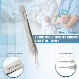 Ensemble de 7 instruments en acier inoxydable : Ciseaux, Pinces, Hémostases, Porte-aiguilles – Matériel de formation pour procédures médicales CE ISO - Product Image 6