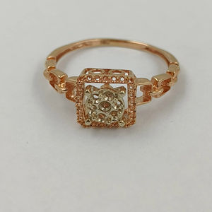 Nouveau design de luxe Bagues en or massif à montage fin pour femmes Bague en or avec véritable diamant Ghat - Product Image 1