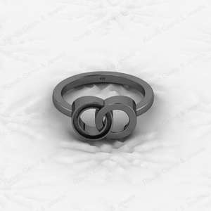 Awesome Quality 925 Silver Unique Double Circle Semi Mount Ring Awesome Quality <b>Infinity</b> Design Breastmilk Keepsake Jewelry - Product Image 2