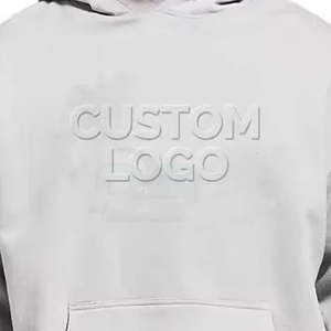 Sweats à capuche en relief fabricant d'usine vente en gros vente chaude manches longues gaufrage sweats à capuche 100% coton français hommes sweats à capuche - Product Image 6