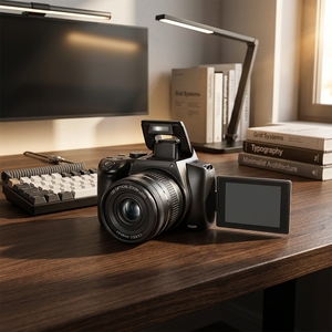 กล้องดิจิตอลแบบพกพา รุ่นใหม่ล่าสุด ความละเอียด 4K ซูมออปติคอล 12 เท่า เซ็นเซอร์ CMOS หน้าจอ IPS 3.0 นิ้ว พร้อม WiFi, EIS และแฟลช สำหรับการถ่ายวิดีโอบล็อก - Product Image 1