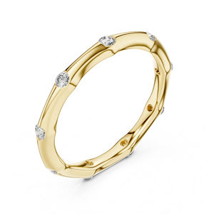 Anillo de Oro Rosa de 14K con Diamante Redondo Cultivado en Laboratorio para Mujer |   Joyas para Fiestas |   Diamante Cultivado Nuevo - Product Image 4