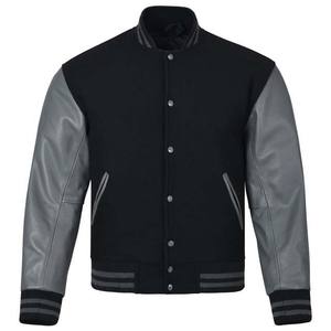 Nuevo estilo personalizado Varsity chaqueta de lana hecha al por mayor Letterman chaqueta con mangas de cuero Universidad chaqueta de béisbol para los hombres - Product Image 1