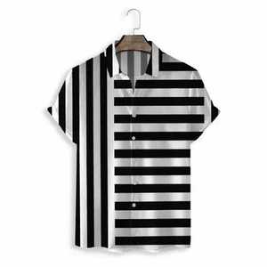 Camisetas de manga corta con botones para hombre, camisetas ajustadas, el mejor diseño para niños, sublimación completa, a rayas, último diseño - Product Image 1