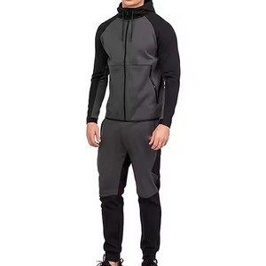 Trajes de chándal de gimnasio atlético de peso pesado personalizados para hombres, calidad superior, 2 piezas, cremallera completa para la temporada de primavera - Product Image 1