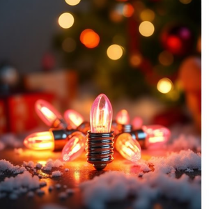 Paquete de 10 Bombillas Transparentes de 15 mm para Luces de Navidad, las Más Pequeñas, con Base E5.5, 6.0 Voltios, 0.9 Vatios Cada Una - Product Image 2