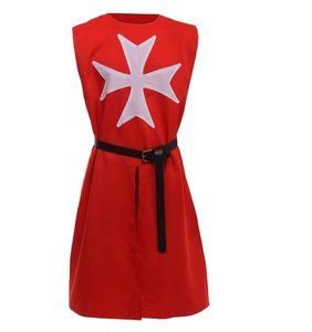 Túnica Templaria Medieval hecha a mano, disfraz de algodón sin mangas, traje histórico cómodo para eventos de Feria Renacentista y Cosplay - Product Image 2
