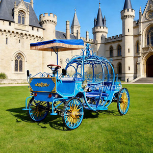 Carruaje de Calabaza Eléctrico con Toldo, Color Azul, para Paseos Turísticos al Aire Libre, Modelo Zhenda, Últimos Modelos - Product Image 1