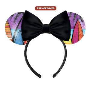 Surf Board Design Paintable Black Headband DIY <b>Drawing</b> Craft Hair Accessory for Kids Boys and Girls Birthday Party - Product Image 1