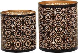 Support de lampe à thé en métal pour la décoration de la maison Diwali, Look Antique, photophore Votive, dessus de Table - Product Image 2