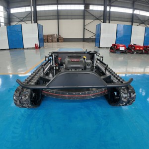 <span class=keywords><strong>Tondeuse</strong></span> à <span class=keywords><strong>gazon</strong></span> télécommandée de grande taille, déchiqueteuse de herbe robotisée robuste de type chenillé pour la tonte des grandes terres agricoles et des pentes - Product Image 2