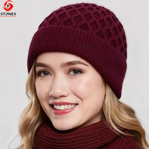 หมวกแก๊ปแฟชั่นสำหรับฤดูหนาวและฤดูหนาวสินค้ามาใหม่สีล้วนอบอุ่นน่ารักปรับแต่งได้ตามต้องการ - Product Image 2