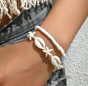 Seashell <b>Bracelet</b> Vietnam Handmade Handmade Adjustable Jewelry Summer Holiday Fashion - Product Image 2