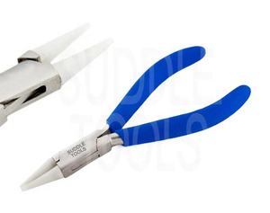 Pince à bec rond en acier inoxydable pour la fabrication de boucles d'oreilles, outils de bricolage pour opticiens, bijoux et lunettes - Product Image 2