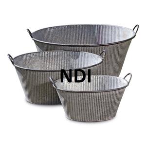 Maceta de flores de diseño de forma redondeada galvanizada maceta boda interior y exterior decoración de fiesta maceta de flores - Product Image 1