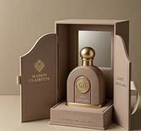 Boîte à parfum rigide haut de gamme personnalisée, boîte cadeau à rabat de couleur Morandi premium avec insert en éponge pour flacons de parfum
