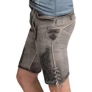 Shorts en Lederhosen traditionnels bavarois de haute qualité pour hommes, brodés sur mesure, motif vintage uni, nouveaux shorts - Product Image 2