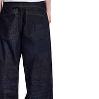 Streetwear décontracté hommes Baggy Jeans pantalon jambe droite Jeans hommes léger lavé coton polyamide jambe large Jeans