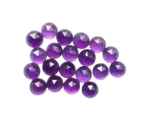 Venta al por mayor de amatista Africana natural de 4mm de alta calidad a granel IGI-Certified Rose Cut Loose Gemstone tratado térmicamente calibrado óptico - Product Image 2