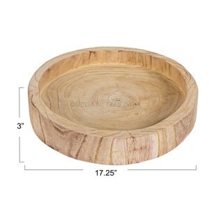 Luxury Wooden <b>Tray</b> in <b>Warm</b> Brown Color with Stylish Rectangular Shape and Textured Finish Ideal for Elegant Home Decor - Product Image 3