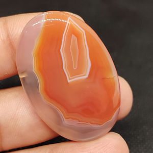 หินโมราอัญมณีสีส้มธรรมชาติขัดเงาขนาดหลวมสำหรับทำเครื่องประดับ - Product Image 1