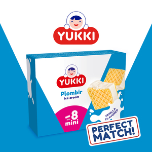 YUKKI Vanilla Plombir en feuilles de gaufres 400g (Carton), Vente en gros auprès du fabricant - Product Image 2