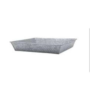 Elegante bandeja de servicio de metal galvanizado de granja, perfecta para fiestas al aire libre o para crear arreglos de centro de mesa rústico - Product Image 3