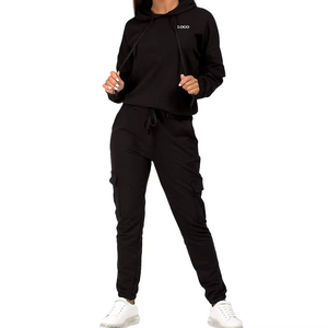 Nuevo conjunto de dos piezas con capucha de algodón cómodo y transpirable de la mejor calidad, chándales de Jogger con capucha para mujer - Product Image 2