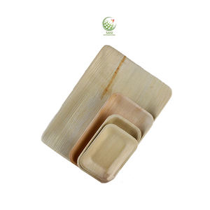 Vente d'approvisionnement d'usine Plateaux jetables en feuille de palmier Vaisselle en feuille de palmier biodégradable pour la fête et le mariage - Product Image 1