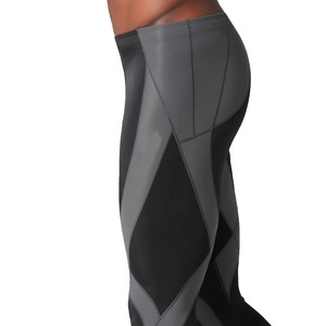 Top Quality 2 <b>Way</b> Stretch <b>Men's</b> Compression Pants Polyester Athletic Seamless Leggings Sports Running Football Compression Tight - Product Image 3