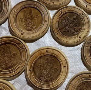 ที่ใส่ธูปไม้ไผ่ธรรมชาติแบบพรีเมี่ยมที่วางแบบกลม & ที่ดักเถ้าคุณภาพแบบอินเดียโมเดลราคาโรงงานหมายเลข7 - Product Image 1