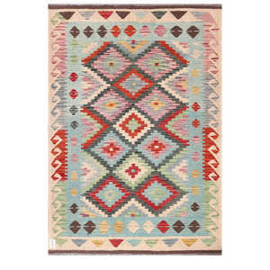 Alfombra Kilim de Maimana, Afganistán, 183 x 130 cm, Alfombras y Juegos de Alfombras Tradicionales Afganas - Product Image 1