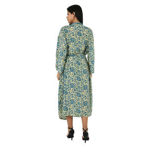 "Beige <b>Blue</b> Floral Kimono Cover-up <b>Cami</b> Set for Women-One Size" - Product Image 6