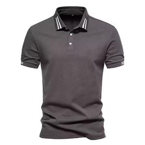 Tendance nouveaux hommes coton tissu impression polos haute qualité pull décontracté tricoté Polo en gros haute qualité hommes chemise - Product Image 1