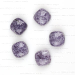 เบาะ lepidolite สีม่วงธรรมชาติ10x10มม. เครื่องประดับอัญมณีหลวมทำขายส่ง - Product Image 5