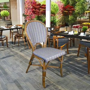 Chaise de salle à manger en rotin minimaliste de haute qualité pour usage intérieur extérieur confortable pour hôtels appartements salon pour ensembles de jardin - Product Image 3