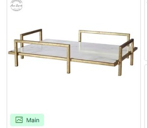 Plateau de service en métal luxueux avec miroir, ajoute une touche élégante et durable, décoration pour la vanité, le bar, les essentiels pour l'accueil à domicile - Product Image 4