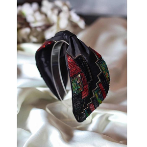 แถบคาดศีรษะตกแต่งด้วยมุกและลูกปัดที่ทันสมัยสำหรับเด็กหญิงและผู้หญิงที่มีองค์ประกอบหลากสีและคุณภาพระดับพรีเมียมที่สวยงาม - Product Image 1