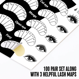 100 Pairs Set Premium Under Eye Hydrogel Sheet <b>Pads</b> for Eyelash Extension-Lint Free Moisturizing Patches for Supplies - Product Image 4