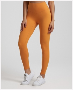 Pantalons TikTok à taille élastique pour femmes, meilleurs vêtements de sport de haute qualité, leggings de yoga, vêtements d'entraînement et de fitness solides, fourniture ODM - Product Image 3