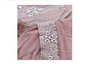 Puro trabajo a mano hilo Sari Zari lentejuelas bordadas estilo indio con pieza de blusa bodas tradicionales fiestas Sari de lujo - Product Image 1