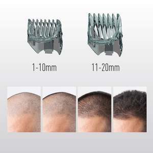 Tondeuse à barbe sans fil/avec fil pour homme, 2 embouts de peignes, 39 réglages de coupe ajustables, lame en acier inoxydable, IPX7, batterie lavable - Product Image 4