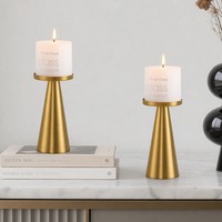 Porte-bougie en fer de style campagnard américain, support de bougie en métal, centre de table de mariage, décoration intérieure