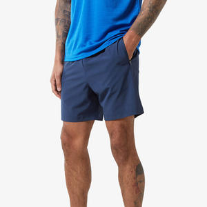 Ensemble de sport 2 pièces d'été pour hommes vente en gros de t-shirts et shorts décontractés respirants à manches courtes ensemble de chemises en tissu éponge élégant - Product Image 3